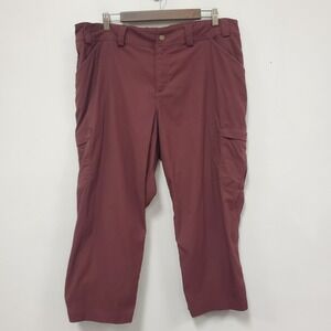 Duluth Womens Straight Leg Nylon Blend Pants Size 18 Burgundy Gardening Outdoor